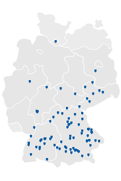 Unsere Standorte Kartenansicht aller Standorte der Germania Steuerberatungsgesellschaft